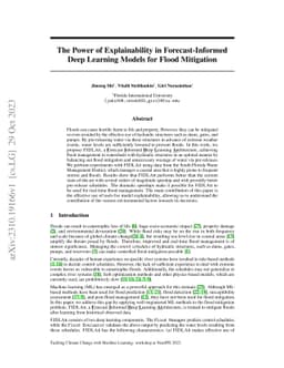 The Power of Explainability in Forecast-Informed Deep Learning Models
  for Flood Mitigation