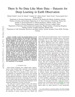 There Are No Data Like More Data- Datasets for Deep Learning in Earth
  Observation