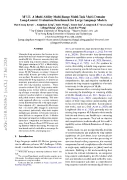 M4LE: A Multi-Ability Multi-Range Multi-Task Multi-Domain Long-Context
  Evaluation Benchmark for Large Language Models