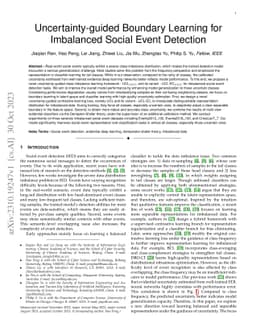 Uncertainty-guided Boundary Learning for Imbalanced Social Event
  Detection