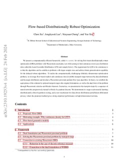 Flow-based Distributionally Robust Optimization