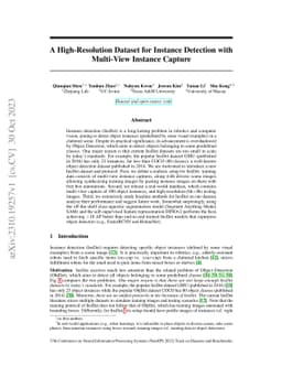 A High-Resolution Dataset for Instance Detection with Multi-View
  Instance Capture