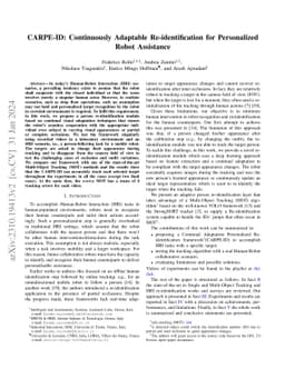 CARPE-ID: Continuously Adaptable Re-identification for Personalized
  Robot Assistance