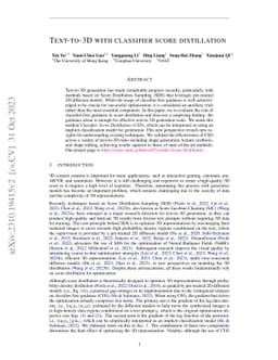 Text-to-3D with Classifier Score Distillation