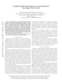 FoodFresh: Multi-Chain Design for an Inter-Institutional Food Supply
  Chain Network