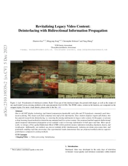 Revitalizing Legacy Video Content: Deinterlacing with Bidirectional
  Information Propagation