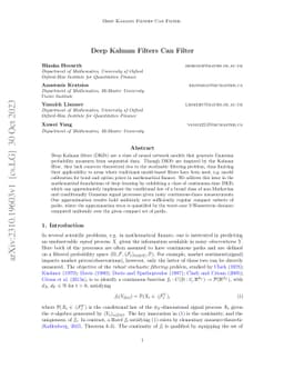 Deep Kalman Filters Can Filter
