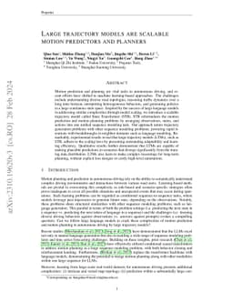 Large Trajectory Models are Scalable Motion Predictors and Planners