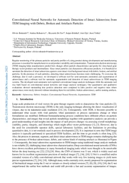 Convolutional Neural Networks for Automatic Detection of Intact
  Adenovirus from TEM Imaging with Debris, Broken and Artefacts Particles