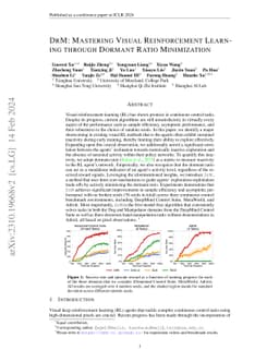 DrM: Mastering Visual Reinforcement Learning through Dormant Ratio
  Minimization