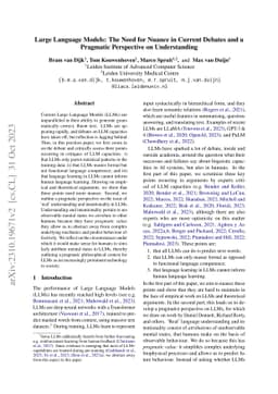 Large Language Models: The Need for Nuance in Current Debates and a
  Pragmatic Perspective on Understanding