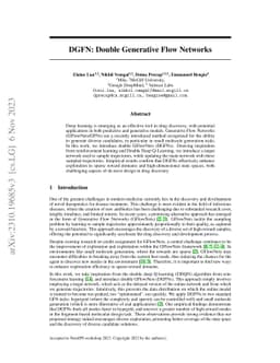 DGFN: Double Generative Flow Networks