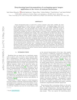 Deep-learning-based decomposition of overlapping-sparse images:
  application at the vertex of neutrino interactions