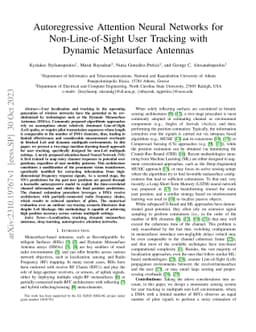 Autoregressive Attention Neural Networks for Non-Line-of-Sight User
  Tracking with Dynamic Metasurface Antennas