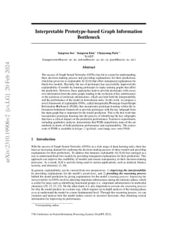Interpretable Prototype-based Graph Information Bottleneck