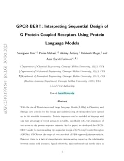 GPCR-BERT: Interpreting Sequential Design of G Protein Coupled Receptors
  Using Protein Language Models