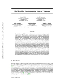 Sim2Real for Environmental Neural Processes