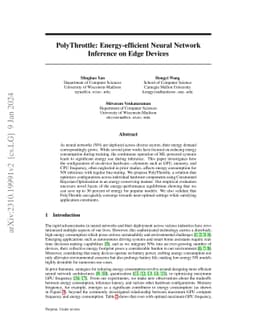 PolyThrottle: Energy-efficient Neural Network Inference on Edge Devices
