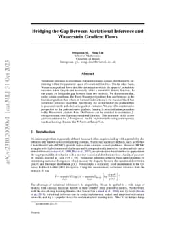 Bridging the Gap Between Variational Inference and Wasserstein Gradient
  Flows