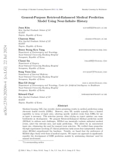 General-Purpose Retrieval-Enhanced Medical Prediction Model Using
  Near-Infinite History