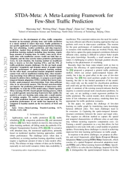 STDA-Meta: A Meta-Learning Framework for Few-Shot Traffic Prediction