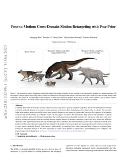 Pose-to-Motion: Cross-Domain Motion Retargeting with Pose Prior