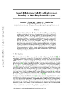 Sample-Efficient and Safe Deep Reinforcement Learning via Reset Deep
  Ensemble Agents
