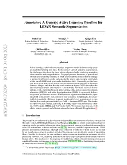 Annotator: A Generic Active Learning Baseline for LiDAR Semantic
  Segmentation