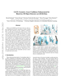 GACE: Geometry Aware Confidence Enhancement for Black-Box 3D Object
  Detectors on LiDAR-Data