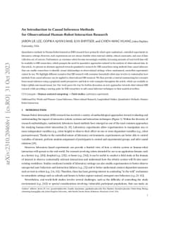 An Introduction to Causal Inference Methods for Observational
  Human-Robot Interaction Research