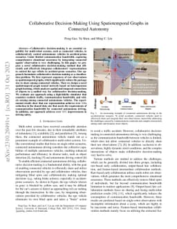 Collaborative Decision-Making Using Spatiotemporal Graphs in Connected
  Autonomy
