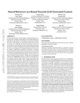 LLMs may Dominate Information Access: Neural Retrievers are Biased
  Towards LLM-Generated Texts