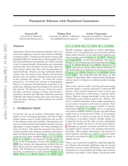 Parametric Fairness with Statistical Guarantees