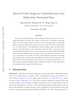 Directed Cyclic Graph for Causal Discovery from Multivariate Functional
  Data