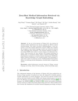 Zero-Shot Medical Information Retrieval via Knowledge Graph Embedding