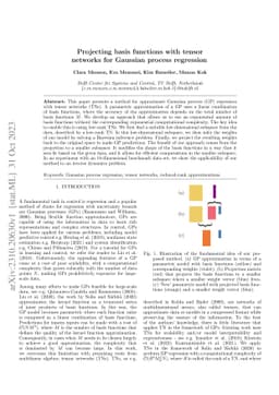 Projecting basis functions with tensor networks for Gaussian process
  regression