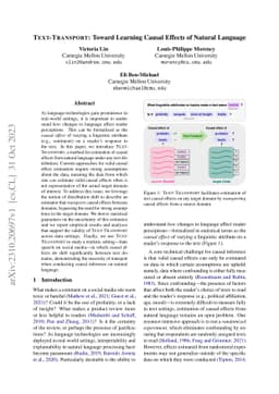 Text-Transport: Toward Learning Causal Effects of Natural Language