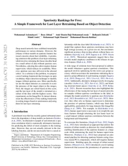 Spuriosity Rankings for Free: A Simple Framework for Last Layer
  Retraining Based on Object Detection
