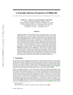 A Tractable Inference Perspective of Offline RL