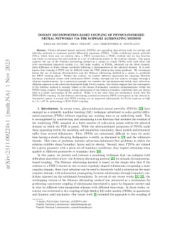 Domain decomposition-based coupling of physics-informed neural networks
  via the Schwarz alternating method