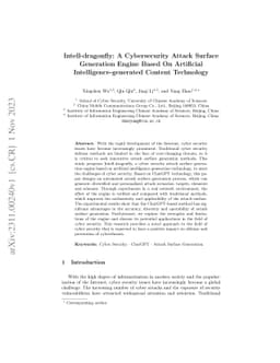 Intell-dragonfly: A Cybersecurity Attack Surface Generation Engine Based
  On Artificial Intelligence-generated Content Technology