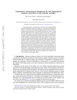 Variational non-Bayesian inference of the Probability Density Function
  in the Wiener Algebra
