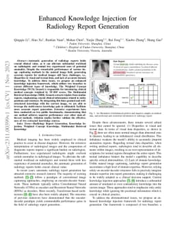Enhanced Knowledge Injection for Radiology Report Generation