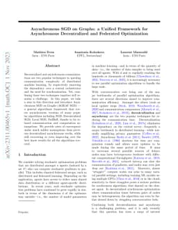 Asynchronous SGD on Graphs: a Unified Framework for Asynchronous
  Decentralized and Federated Optimization