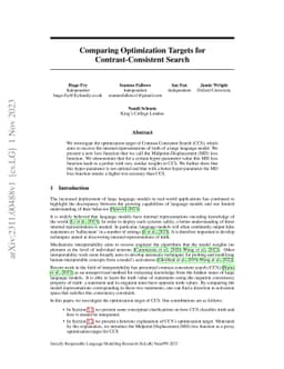 Comparing Optimization Targets for Contrast-Consistent Search