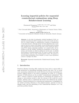 Learning impartial policies for sequential counterfactual explanations
  using Deep Reinforcement Learning