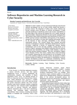 Software Repositories and Machine Learning Research in Cyber Security