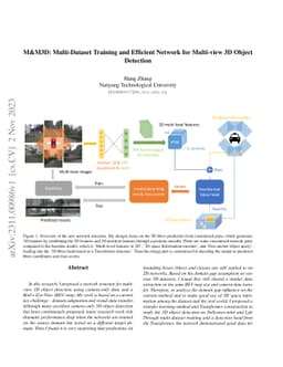 M&M3D: Multi-Dataset Training and Efficient Network for Multi-view 3D
  Object Detection