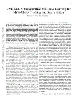 CML-MOTS: Collaborative Multi-task Learning for Multi-Object Tracking
  and Segmentation