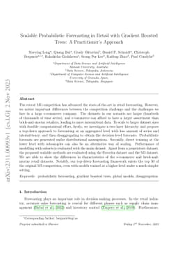 Scalable Probabilistic Forecasting in Retail with Gradient Boosted
  Trees: A Practitioner's Approach